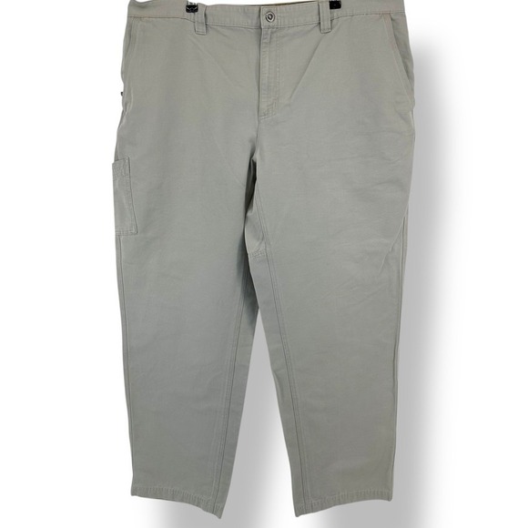 Columbia Sportswear Company Mens Khaki Canvas Pants Size 42x32 Cotton Utility - Picture 1 of 8